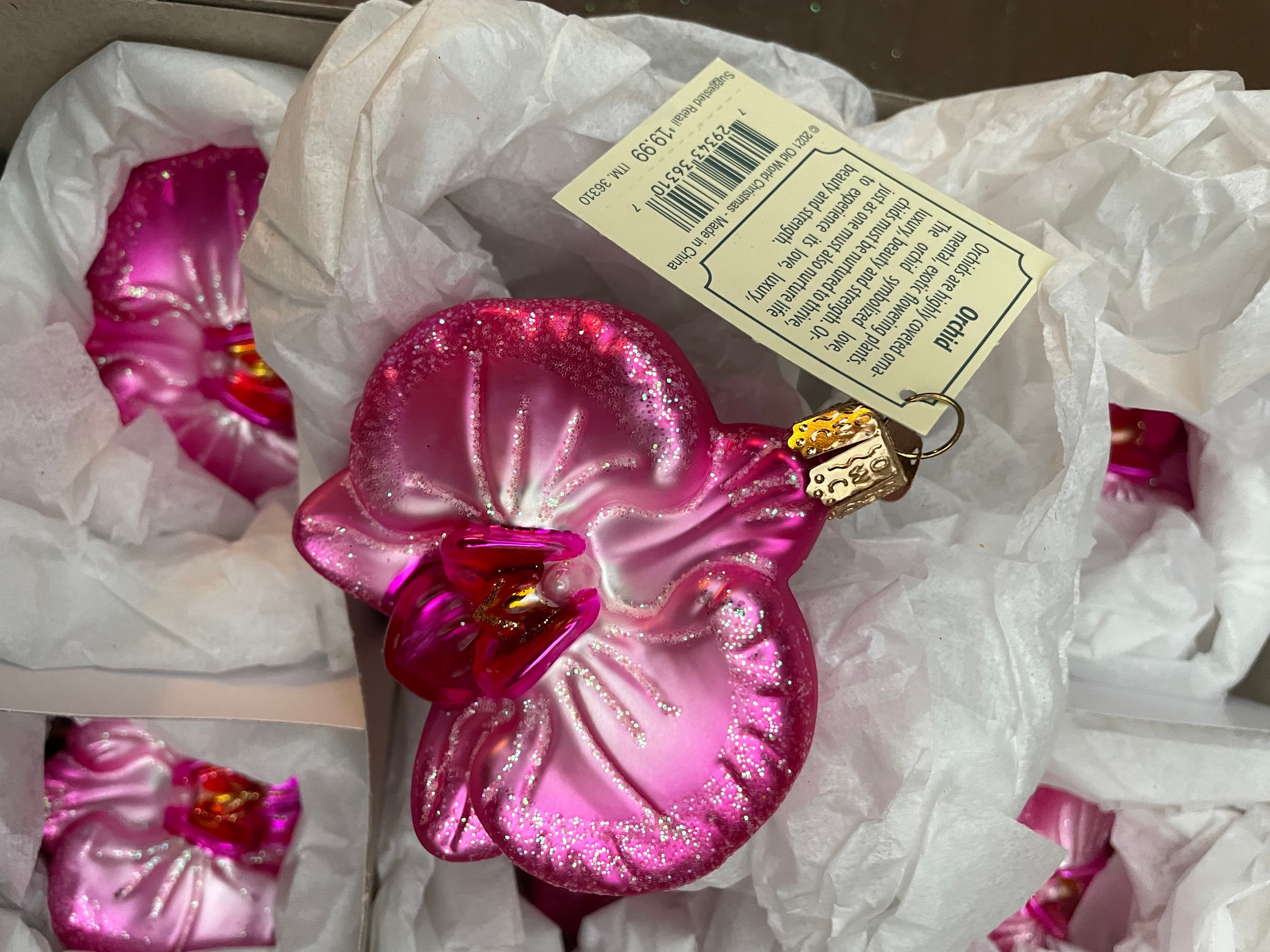 Radiant Orchid Bloom Old World Christmas Ornament